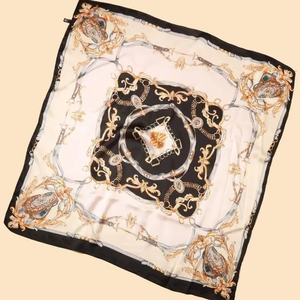 High Quality Custom Satin Printed <b>Scarf</b> Fabric for European Israel Island Private Label Branding Marketing Campaigns OEM ODM - Product Image 1