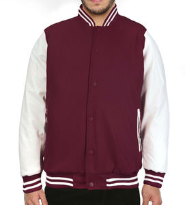 Wholesale 100% Wool Satin Varsity Jacket Custom Made Baseball Jackets <b>Stand</b> Collar Hooded Front Winter - Product Image 3