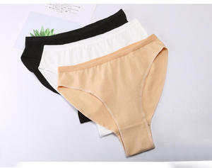 Ropa Interior Transpirable para Mujer, Bragas de Algodón sin Costuras de Cintura Media, Bragas de Bikini a Rayas, Cómodas, con Logotipo Personalizado OEM - Product Image 2