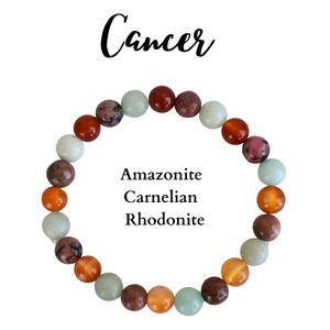 Astrologers Recommended CANCER Zodiac Horoscope Crystal Gemstone <b>Bracelet</b> For Meditation Positive Mind - Product Image 1
