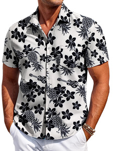 New <b>Summer</b> Fashion Custom Printed <b>Mens</b> Hawaii Beach <b>Shirt</b> Short Sleeve Casual <b>Men's</b> Hawaiian <b>Shirt</b> - Product Image 6