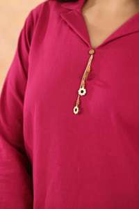 Ensemble en coton extensible très demandé pour femmes, avec pantalon doux, idéal pour les fêtes, le bureau et un look ethnique au quotidien, disponible à la vente - Product Image 5