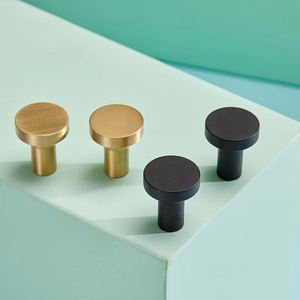 Minimalist Head Solid Brass <b>Cabinet</b> <b>Knob</b> Brushed <b>Gold</b> Finish Traditional Durable Adjustable Drawer Pull Kitchen <b>Cabinet</b> Wardrobe - Product Image 4