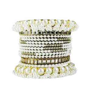 Ensemble de bracelets de mariage tendance en diamant américain de créateur, finition polie haute brillance, bijoux islamiques - Product Image 5