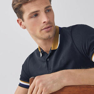 Polo en tissu piqué pour homme avec logo personnalisé, couleur unie, respirant, design décontracté, impression par transfert thermique, service OEM ODM - Product Image 5