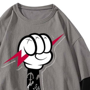 Camiseta de Manga Larga Extra Grande para Hombre, Negra, con Estampado de Personajes, Cuello Redondo, Estilo Urbano, de Algodón - Product Image 6