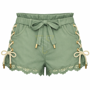 Shorts de Moda Urbana para Mujer, Diseño Personalizado OEM, Último Estilo, Transpirables, 100% Algodón, Cintura Elástica, Alta Calidad a Precio Razonable - Product Image 2