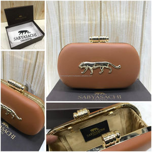 กระเป๋าคลัทช์ sabyasachi กระเป๋าคลัทช์สีฟ้าคลาสสิกลายลูกอมแบบลำลอง - Product Image 4