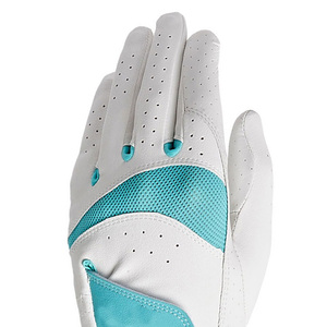 Gants de golf unisexes de couleur bleue magnifique, fermeture à enfiler, trous pour le pouce sur les doigts, légers, en cuir véritable, gants unisexes - Product Image 5