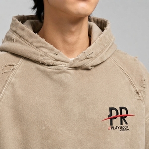 Sudadera con capucha para hombre al por mayor, con tela resistente, diseño moderno, ajuste cómodo y acabado desgastado elegante para uso diario. - Product Image 5