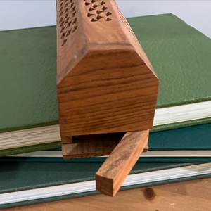 Vintage <b>Incense</b> Burner Holder, Sheesham Wood Box Ashcatcher - Product Image 3