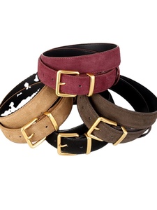 Ceinture vintage en cuir véritable pour femmes, jeans sensation haut de gamme, ceinture givrée en cuir pour dame de 3.3cm de large - Product Image 3