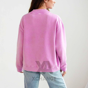 Sudadera de cuello alto personalizada para mujer con diseño de letras universitarias, personalización de logotipo frontal, jersey informal oversize para E - Product Image 2