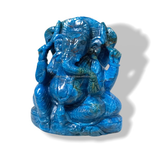 Sculpture de Ganesha en Apatite Naturelle, Pierres Précieuses, Idol, Cristal, Sculpture, Figurine Art Déco, Décoration Maison, Cadeau de Guérison - Product Image 1
