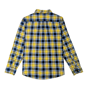 Hot Selling <b>Men</b> Yarn Dyed Short Sleeve Heat-Transfer Printed 100% Cotton Anti-Wrinkle Spring <b>Flannel</b> <b>Shirt</b> - Product Image 1