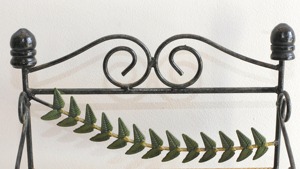 Vintage Rattan And Metal Wall Shelf Organizer Spice <b>Rack</b> Perfect For <b>Kitchen</b> Bathroom Home Decor And <b>Storage</b> Display From India - Product Image 5