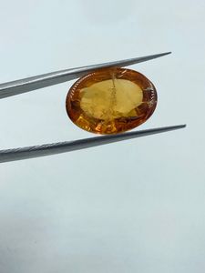 พลอยซิทรินสีเหลืองทองธรรมชาติ รูปไข่ น้ำหนัก 15.00 กะรัต ขนาด 14x18.80 มม. สำหรับทำเครื่องประดับ R.K. GEMS & JEWELLERY - Product Image 4