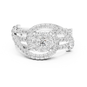Anillo de Compromiso de Lujo Personalizado para Mujer, Oro de 18k, Diamante Cultivado en Laboratorio, Corte Brillante, Diseño Halo, Bañado en Rodio, para Uso Diario y Bodas - Product Image 5