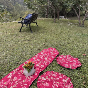 Camino de Mesa de Algodón con Bordado de Punto de Cruz Estilo Indio de Lujo para Decoración del Hogar, Lavable y Ecológico - Product Image 1