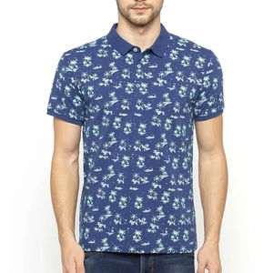 Polo personnalisé à imprimé floral miniature pour homme, manches courtes, respirant, en polyester, pour le golf, chemise imprimée décontractée, approvisionnement en gros OEM - Product Image 1