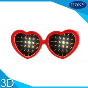 Forme de coeur cadre lunettes de diffraction pour la fête et le spectacle de lumière - Product Image 2