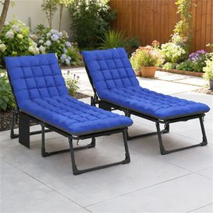 Ensemble de 2 chaises longues pliantes d'extérieur pour la cour, pour bronzer et se détendre - Product Image 1