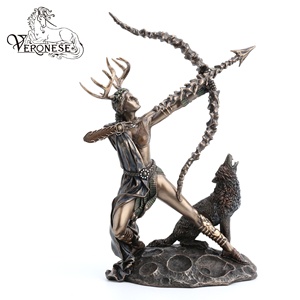 Figurine en résine de luxe peinte à la main de la série grecque Artemis de VERONESE DESIGN, objet de collection d'art, style européen, décoration d'intérieur - Product Image 2