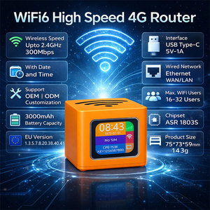Routeur WiFi DNXT avec batterie externe, WiFi 6, 300 Mbps, carte SIM 4G Cat4, routeur WiFi 4G, <span class=keywords><strong>3000</strong></span> mAh inclus, <span class=keywords><strong>modem</strong></span> avec LAN et SIM, pour le travail - Product Image 2