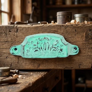 Hot Selling <b>Ceramic</b> Pulls and Handles Distressed Color Industrial Design Square Shape for Kitchen Cabinets Dressers and Bedrooms - Product Image 4