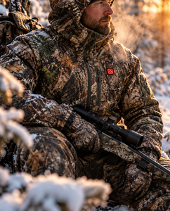 Veste de chasse décontractée pour homme, camouflage, chauffante électriquement, imperméable, coupe-vent, softshell, fermeture éclair intégrale, à capuche, pour l'extérieur - Product Image 5