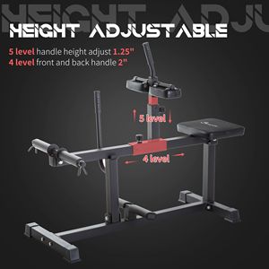 Macchina da Palestra Regolabile per Leg Press e Calf Raise con Carico a Piastre, in Acciaio, Nera, per Allenamento di Forza di Petto e Schiena - Product Image 4