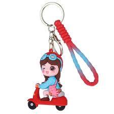 Cute Cartoon Rubber Electric Bike <b>Keychain</b>-Durable & Eco-Friendly for Bags & Keys Bike Lovers - Product Image 5