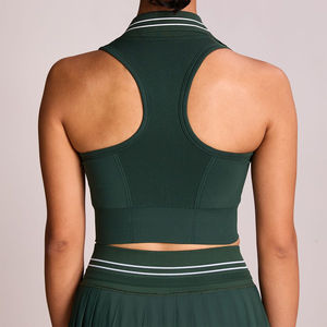 เสื้อกล้ามออกกำลังกายผู้หญิงโลโก้สั่งทำได้ เสื้อกีฬาเนื้อผ้ายืดน้ำหนักเบา ราคาขายส่ง ออกแบบเองได้ ราคาถูก ระบายอากาศได้ดี - Product Image 6