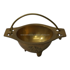 Cuenco Decorativo de Latón con Asa para Colgar, para Altar, Rituales, Quemador de Incienso, Meditación y Decoración del Hogar - Product Image 1
