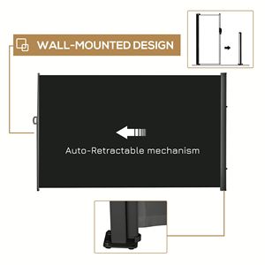 Schermo Privacy Retrattile 300x200 cm, Protezione per Vialetti, Schermo Esterno Istantaneo, Recinzione Laterale per Terrazze, Larghezza Massima 6m - Product Image 3