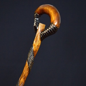 Bâtons de marche, cannes, bâtons en roseau, bâtons en bois sculptés à la main, faits à la main, écologiques, rustiques, décoration d'intérieur, accessoires multifonctionnels - Product Image 3
