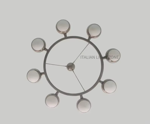 Mid Century Sputnik Chandelier <b>LED</b> 8 Globe Brass Adjustable Height Pendant Circle Cut Shade <b>Ceiling</b> Fixture Dining Room Living - Product Image 4