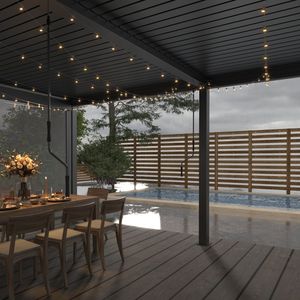 Pannello Parasole Manuale a Lamelle per Esterni, Pergola Multifunzione per Patio e Uso Interno - Product Image 5