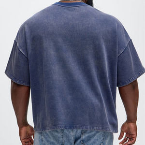 Camiseta de algodón 100% para hombre, de marca privada OEM, estilo oversize con bloques de color, hombros caídos, estilo casual urbano, estampado de 3 números, proveedor de EE. UU. - Product Image 3