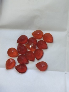 Opale de feu naturelle 10x8MM taille poire, pierre précieuse naturelle de qualité supérieure pour la fabrication de bijoux - Product Image 3