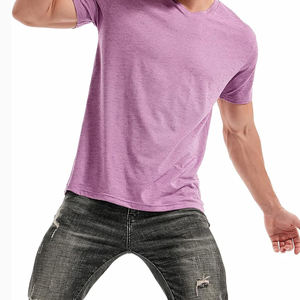 Camiseta de Algodón de Alta Calidad para Hombre, con Logotipo Personalizado, Cuello Redondo, Manga Corta, Estilo Casual, Corte Regular, Jersey Grueso - Product Image 1