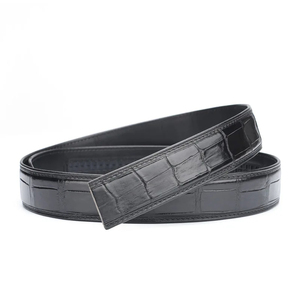 Cinturón Trenzado de Cuero Vacuno para Hombre con Hebilla Cuadrada de Aleación, Ajustable, Casual y Formal, 3.5cm de Ancho - Product Image 3