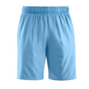 Shorts en tricot pour homme, couleur jaune unie, taille élastique, respirant, style décontracté, longueur mi-longue, 100% polyester - Product Image 6