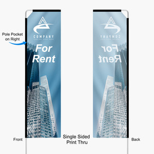 Bandera de Plumas de 8.5 Pies en Alquiler, Bandera Pequeña de Poliéster con Asta de Aluminio, Pancarta Publicitaria para Exteriores, Impresión Digital, Rectangular y Resistente - Product Image 2