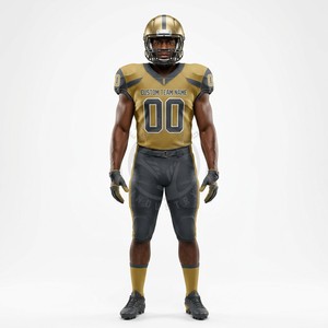 Uniformes de football en mesh extensible personnalisés avec coupe athlétique pour les équipes universitaires, compatibles avec les protège-épaules - Product Image 5