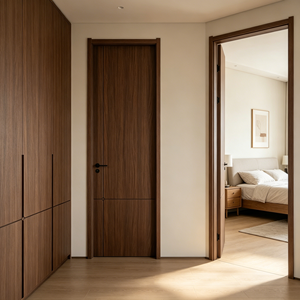 Fabricant OEM, porte intérieure en bois MDF de haute qualité, design intérieur, porte plate en contreplaqué, porte finition mélamine pour projet - Product Image 4