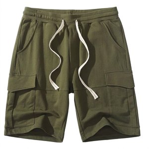 Print Summer Hip Hop Breathable Worsted <b>Cargo</b> <b>Shorts</b> with Drawstring 100% Cotton Polyester for Men's Oversized Unisex Wide Legs - Product Image 2