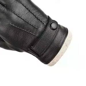 Gants d'hiver chauds en cuir véritable, doublés thermiquement, pour le travail en extérieur, la conduite et les voyages - Product Image 2