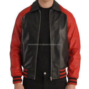 Hot Sales Men's <b>Genuine</b> Leather Motorcycle Jacket High Quality Durable Windproof Waterproof Breathable Winter Competitive Price - Product Image 2