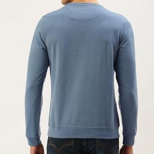 Sudadera de Cuello Redondo con Bloques de Color para Hombre, Informal, Manga Larga, 100% Algodón, Impresión Digital, Transpirable, Anti-Pilling - Product Image 3
